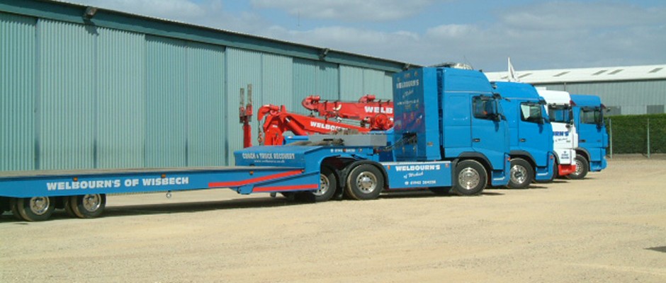 Welbourn's recovery truck and specialist trailer